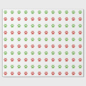 Printerpatroon met kerstrood en groen pakket cadeaupapier (Vlak)