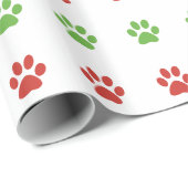 Printerpatroon met kerstrood en groen pakket cadeaupapier (Rol Hoek)