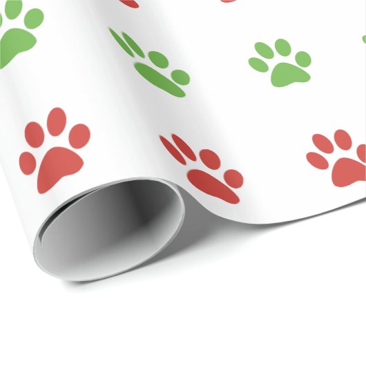 Printerpatroon met kerstrood en groen pakket cadeaupapier (Rol Hoek)