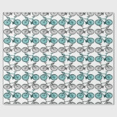 Printerpatroon voor fietsen cadeaupapier (Vlak)