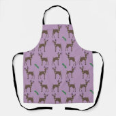 Printerplaat kerstdeer all-over schort (Voorkant)