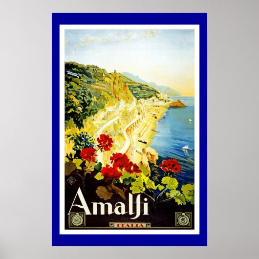 Printerretro Vintage Image Reis Italië Amalfi Poster (Voorkant)