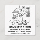 Printers en Finishers - speciale acties Vierkante Visitekaartje (Voorkant)