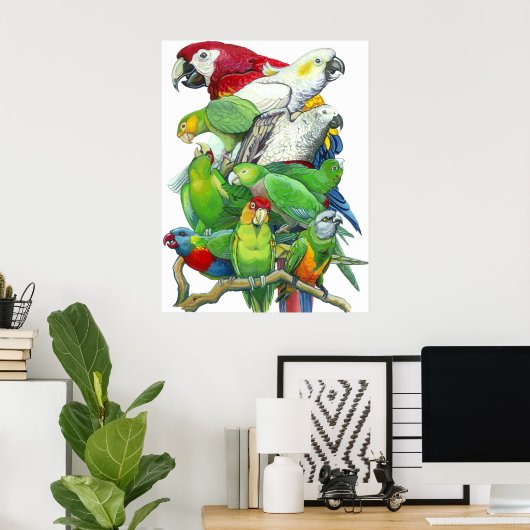 Printers en parachets afdrukken poster (Thuiskantoor)