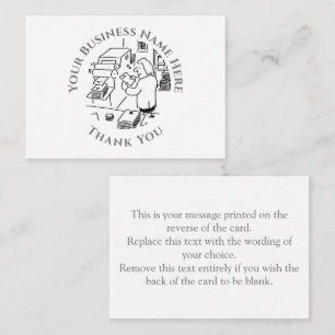 Printers Hartelijk dank Notitiekaartje