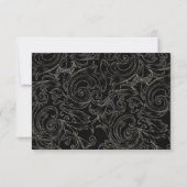 Printers met ornament Swirl RSVP-reactiekaart RSVP Kaartje (Achterkant)