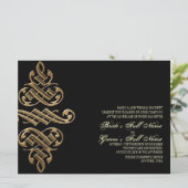  Printers Ornament Gold - Bruiloft uitnodigingen (Staand voorkant)