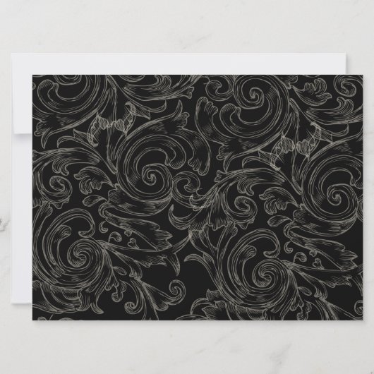  Printers Ornament Gold - Bruiloft uitnodigingen (Achterkant)