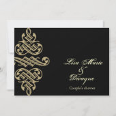  Printers Ornament Koppels Douche Invite Kaart (Voorkant)