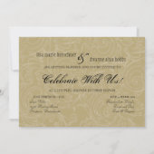  Printers Ornament Koppels Douche Invite Kaart (Achterkant)