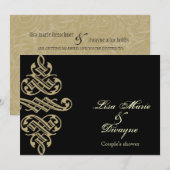  Printers Ornament Koppels Douche Invite Kaart (Voorkant / Achterkant)