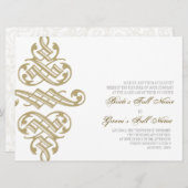 Printers Ornament Swirl - bruiloft uitnodigingen (Voorkant / Achterkant)