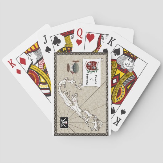 Printers van Bermuda-speelkaarten Pokerkaarten (Achterkant)