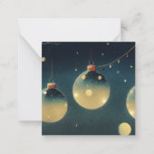 Printerstijl voor kerstversiering weergeven notitiekaartje (Voorkant)