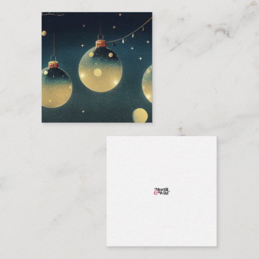 Printerstijl voor kerstversiering weergeven notitiekaartje (Voorkant / Achterkant)