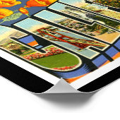  printgroeten Californië Poster (Hoek)