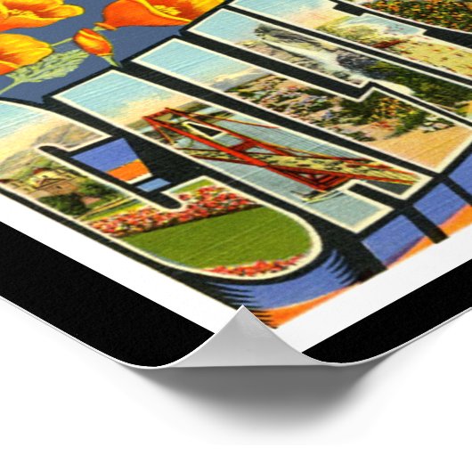  printgroeten Californië Poster (Hoek)