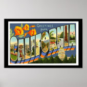  printgroeten Californië Poster (Voorkant)