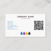 Printing Services CMYK Ink Drops Visitekaartje (Voorkant)