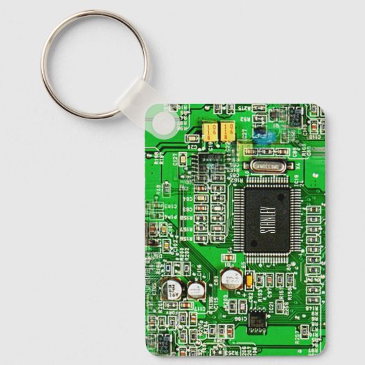 printkaart - Groen geeky Sleutelhanger (Voorkant)