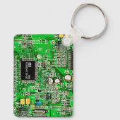  printkaart - Groen geeky Sleutelhanger (Achterkant)