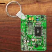  printkaart - Groen geeky Sleutelhanger (Voorkant)