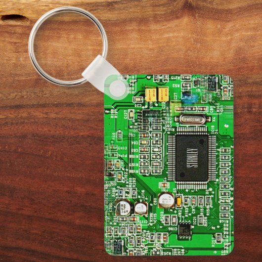  printkaart - Groen geeky Sleutelhanger (Voorkant)