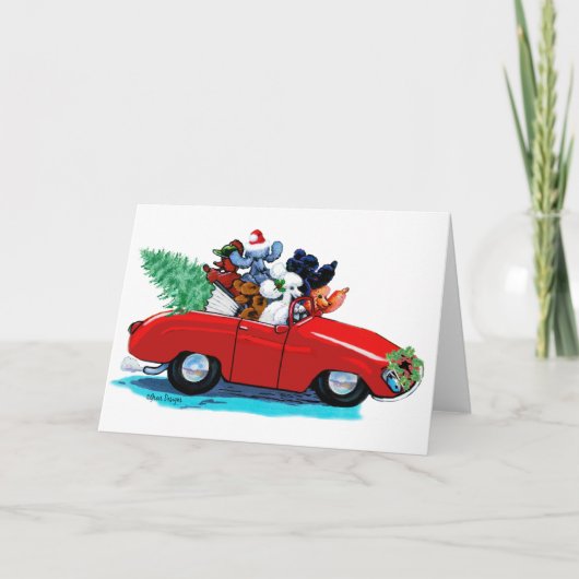 Printkaart voor kerstkaarten feestdagen kaart (Voorkant)