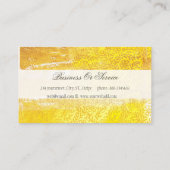 Printmaker Floral Elegant Decorated Pattern Golden Visitekaartje (Achterkant)