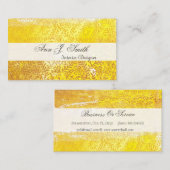 Printmaker Floral Elegant Decorated Pattern Golden Visitekaartje (Voorkant / Achterkant)
