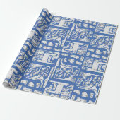 Printpatroon van printplaat cadeaupapier (Uitgerold)