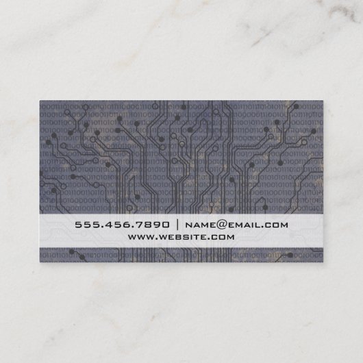 Printplaat | Binaire Code Visitekaartje (Achterkant)
