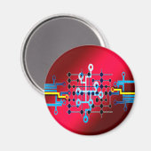 printplaat circuits tracering controlecentrum magneet (Voorkant / Achterkant)