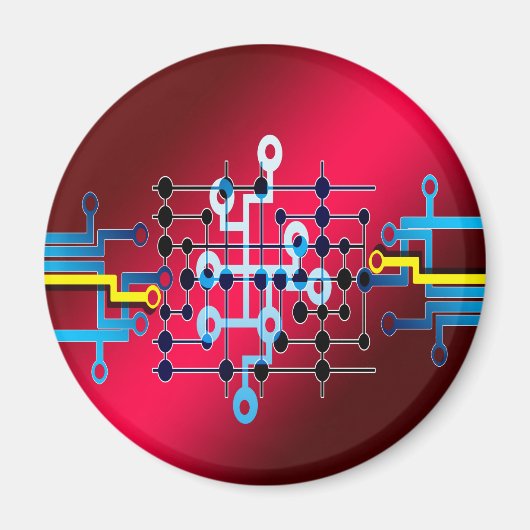 printplaat circuits tracering controlecentrum magneet (Voorkant)