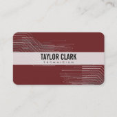 Printplaat Component Dieprood Visitekaartje (Voorkant)