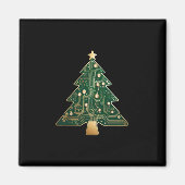 Printplaat Computer Tech Kerstboom  Magneet (Voorkant)