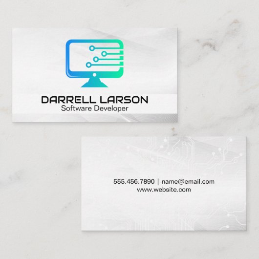printplaat | Computertechnologie Logo Visitekaartje (Voorkant / Achterkant)