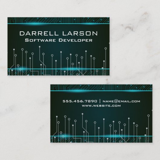 printplaat | Computertechnologie Visitekaartje (Voorkant / Achterkant)