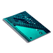 Printplaat. Elektronische computerhardware techno Notitieboek (Rechterzijde)