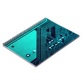 Printplaat. Elektronische computerhardware techno Notitieboek (Linkerzijde)