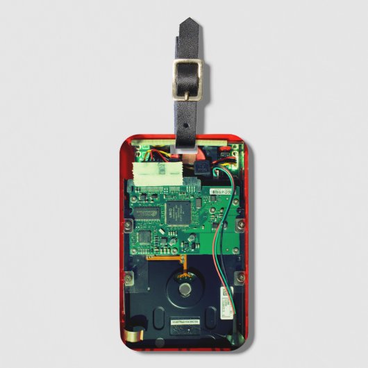 printplaat, elektronische onderdelen en printplaat bagagelabel (Voorkant (verticaal))