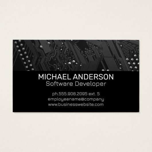 printplaat | Human Tech Logo Visitekaartje (Achterkant)