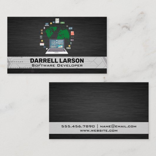 printplaat | ingenieur | computer visitekaartje (Voorkant / Achterkant)