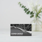 printplaat | metallisch ontwerp visitekaartje (Staand voorkant)