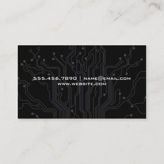 printplaat | metallisch ontwerp visitekaartje (Achterkant)