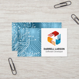Printplaat   Tech Modern Logo Visitekaartje