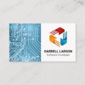 Printplaat | Tech Modern Logo Visitekaartje (Voorkant)