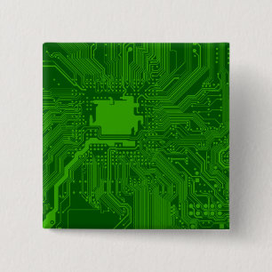 Printplaat Vierkante Button 5,1 Cm
