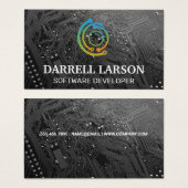 Printplaat Zwart | Technologie Logo Visitekaartje (Voorkant /achterkant)