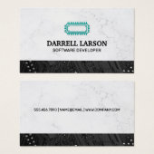 Printplaat Zwart | Technologie Microchip Visitekaartje (Voorkant /achterkant)